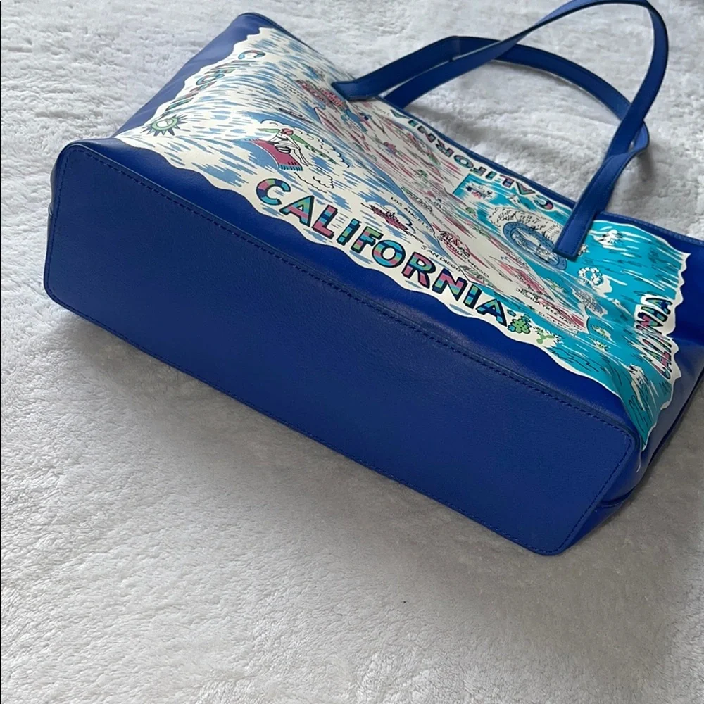 Blue California Map Tote Bag - Picture 3 of 5